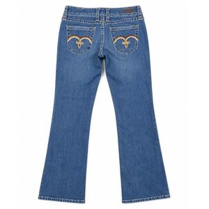 Big‎ Star Women's Bootcut Jeans 32x31.5 Medium Wash Thick Stitch